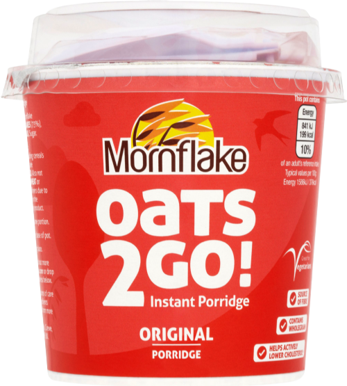 MORNFLAKE Oats 2 Go Porridge Pot - Original 53g
