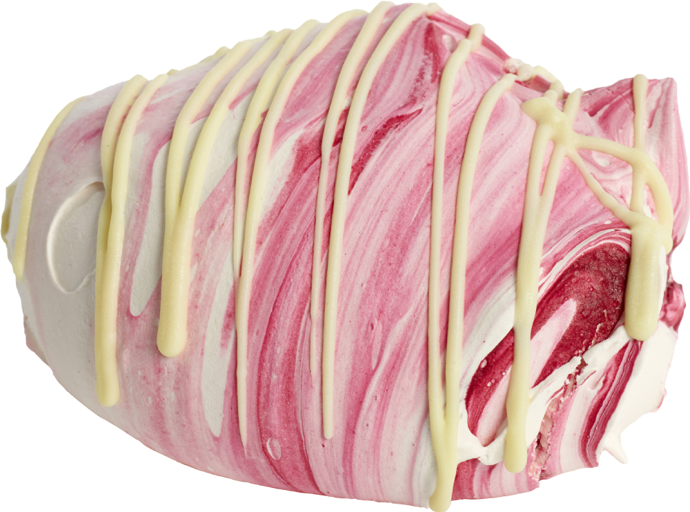 FLOWER & WHITE Meringue Cloud - White Choc & Raspberry 70g (5060314320299)