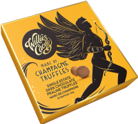 WILLIE'S CACAO Marc de Champagne Truffles - Dark Chocolate Praline 110g