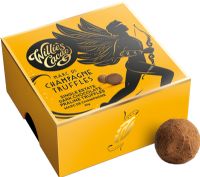 WILLIE'S CACAO Marc de Champagne Truffles - Dark Chocolate Praline 35g