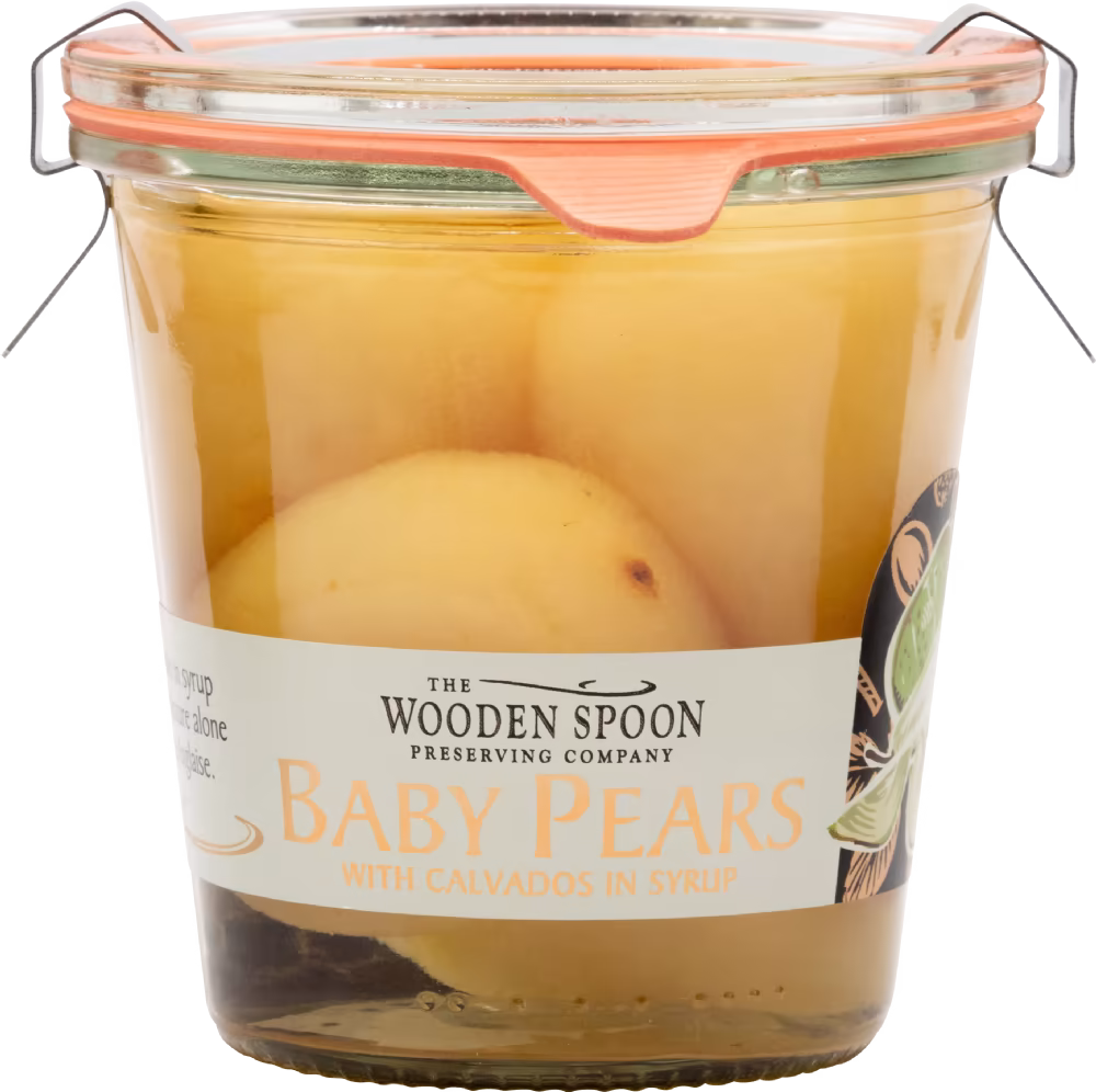 THE WOODEN SPOON PRESERVING COMPANY Baby Pears with Calvados - Weck Jar 300g