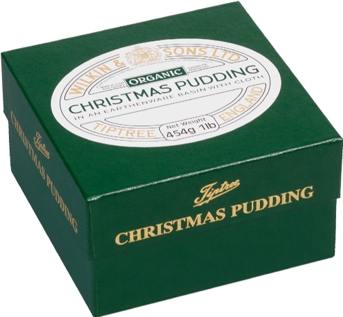 TIPTREE Organic Christmas Pudding 1lb - Earthenware Pot 454g