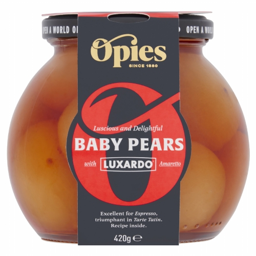 OPIE'S Baby Pears with Luxardo Amaretto 460g