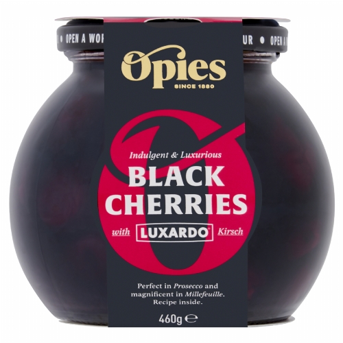 OPIES Black Cherries with Luxardo Kirsch 460g