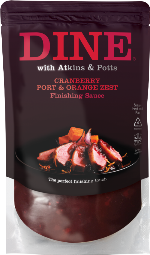 ATKINS & POTTS Cranberry, Port & Orange Zest Sauce 325g