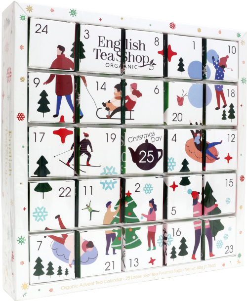 ENGLISH TEA SHOP White Ornaments Advent Calendar Puzzle 50g