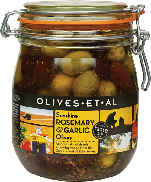 OLIVES ET AL Sunshine Rosemary & Garlic Olives Kilner 800g
