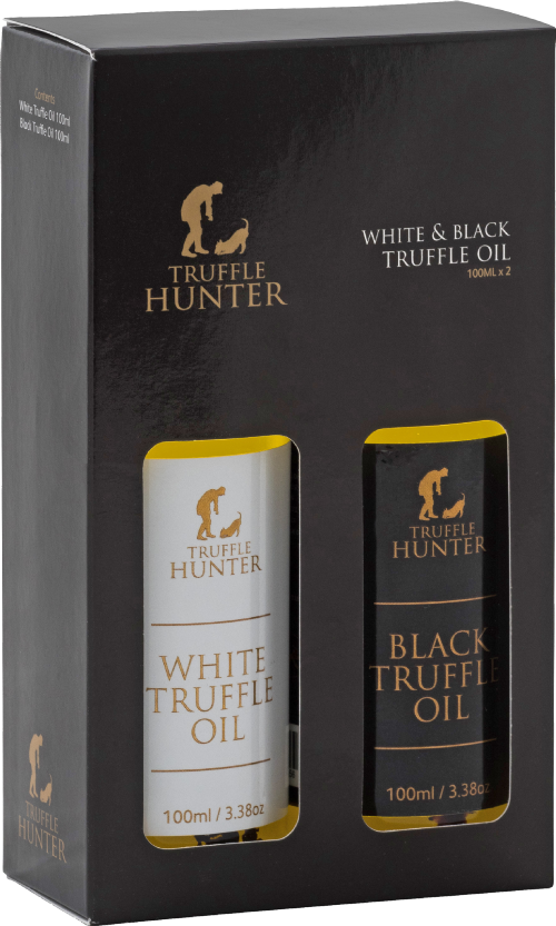 TRUFFLE HUNTER White & Black Truffle Oil Gift Set 2x100ml