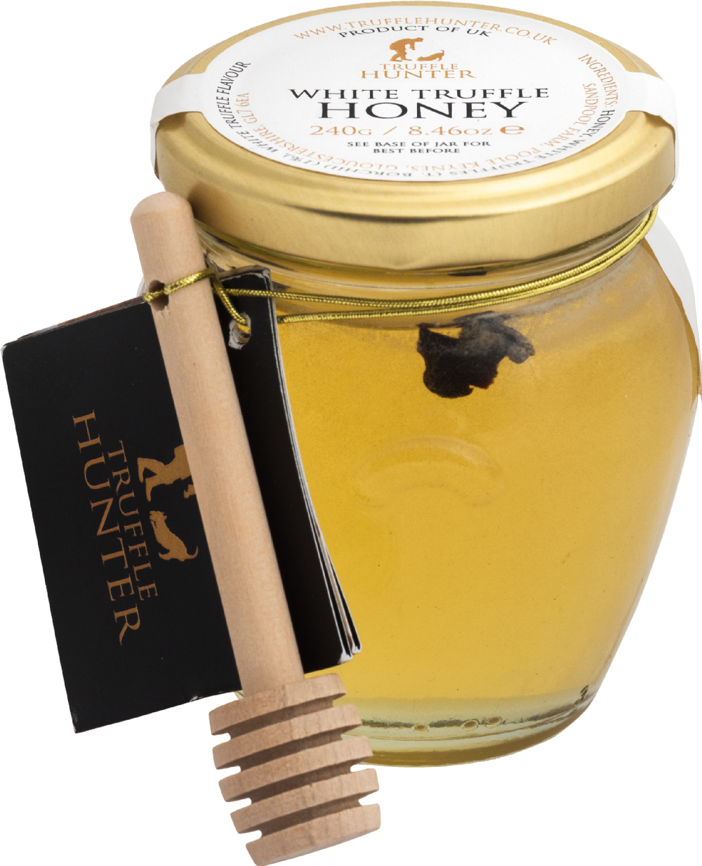 Holleys Fine Foods TRUFFLE HUNTER White Truffle Honey with Dipper 240g