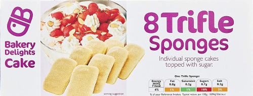 BAKERY DELIGHTS 8 Trifle Sponges 160g