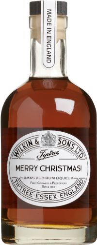 WILKIN & SONS - 'TIPTREE' Merry Christmas Xmas Pud Rum Liqueur 25% ABV 35cl
