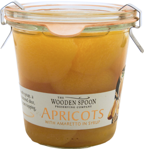 WOODEN SPOON Apricots / Amaretto - Rimless Kilner Jar 300g