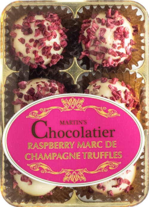 MARTIN'S CHOCOLATIER Raspberry Marc de Champagne Truffles84g