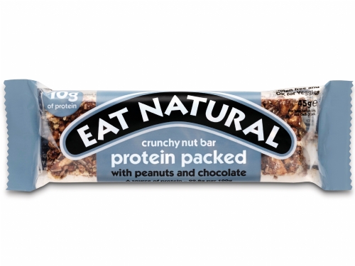 EAT NATURAL Crunchy Nut Bar Protein Packed Peanut & Choc 45g