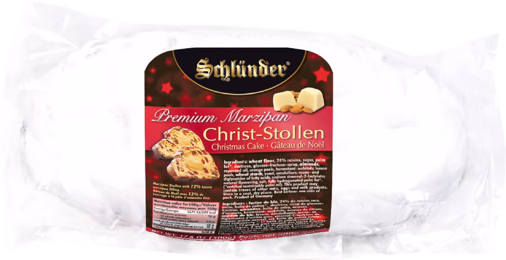 SCHLUNDER Premium Marzipan Christ-Stollen 500g