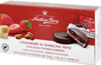ANTHON BERG Strawberry in Sparkling Wine Marzipan Chocolates 220g