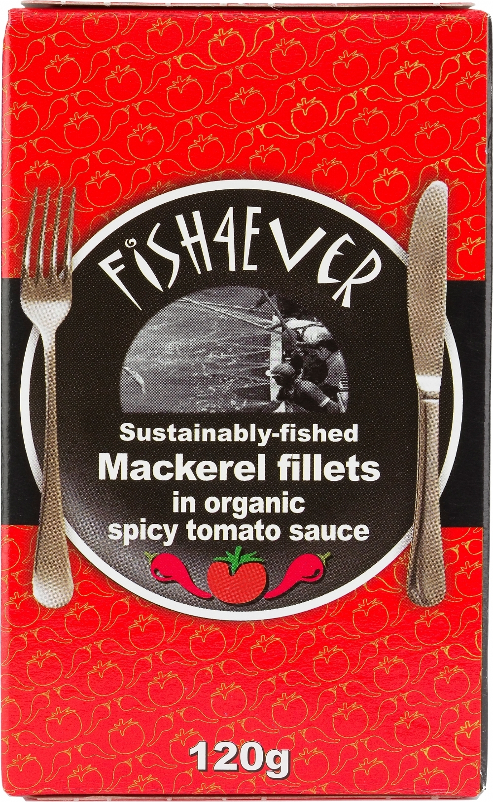 FISH 4 EVER Mackerel Fillets in Spiced Tomato Sauce 125g (5034210522378)