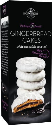 KOPERNIK White Chocolate Covered Gingerbread Cakes - Blackcurrant 150g