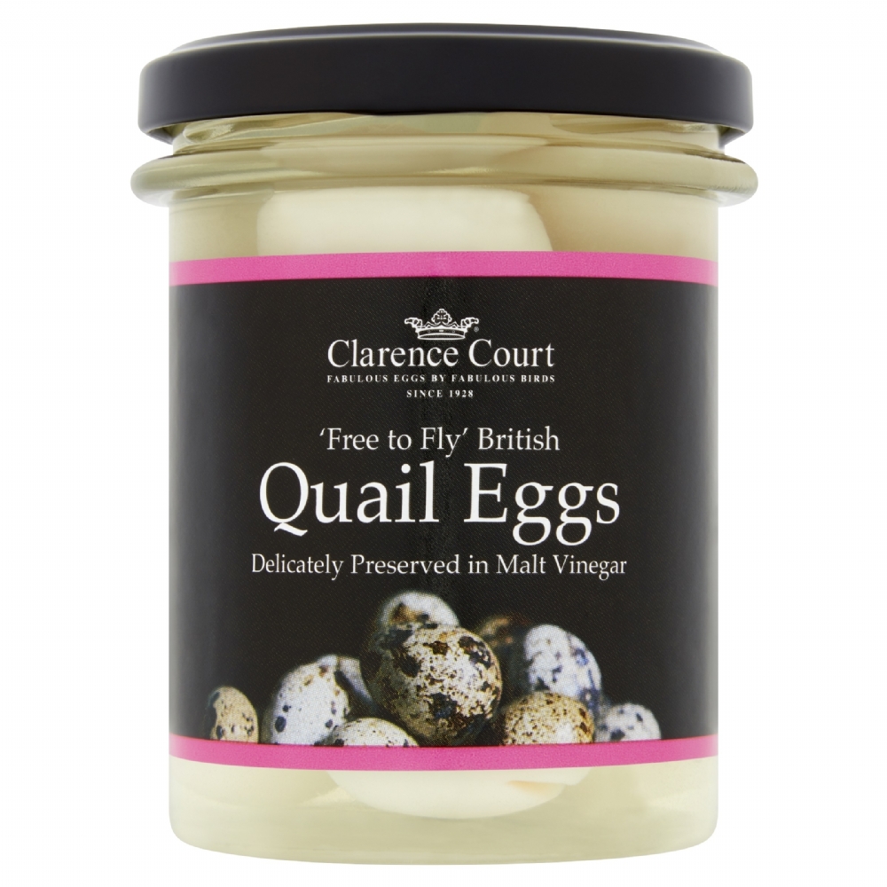 CLARENCE COURT British 'Free to Fly' Pickled Quail Eggs 190g (5000306004042)