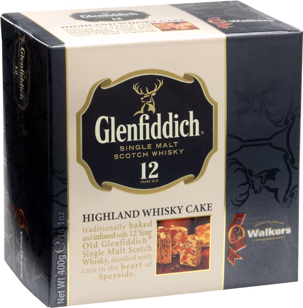 WALKER'S Glenfiddich Highland Whisky Cake 400g