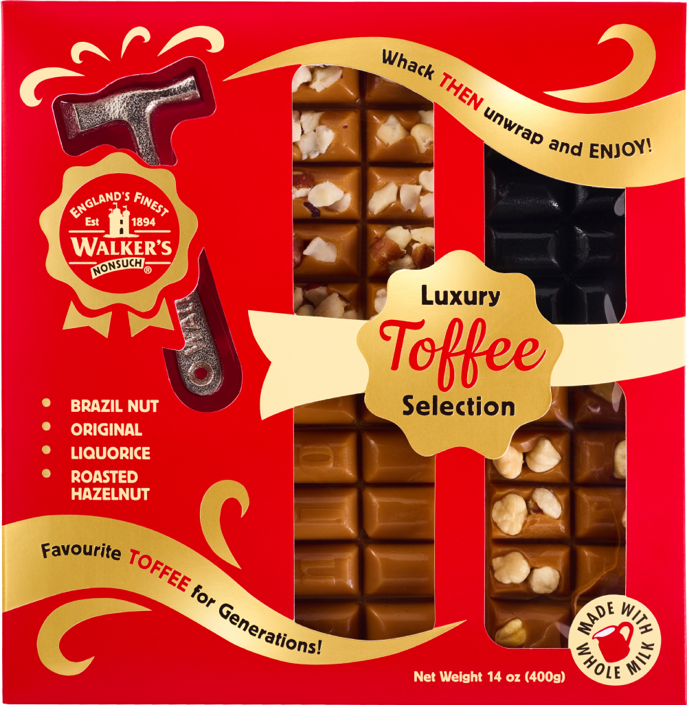 WALKER'S NONSUCH Luxury Toffee Selection Hammer Pack 400g