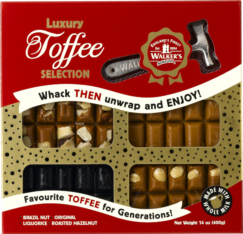 Holleys Fine Foods WALKER'S NONSUCH Toffee Selection Hammer Pack 400g