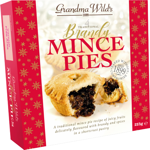 GRANDMA WILD'S 4 Brandy Mince Pies 215g