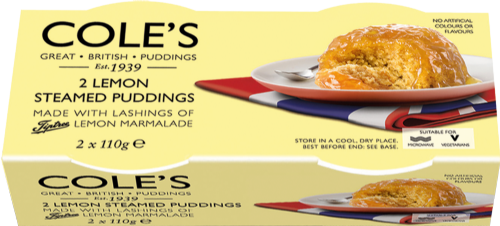 COLE'S Lemon Steamed Puddings 2x110g