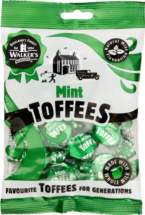 WALKER'S NONSUCH Mint Toffees - Bag 150g
