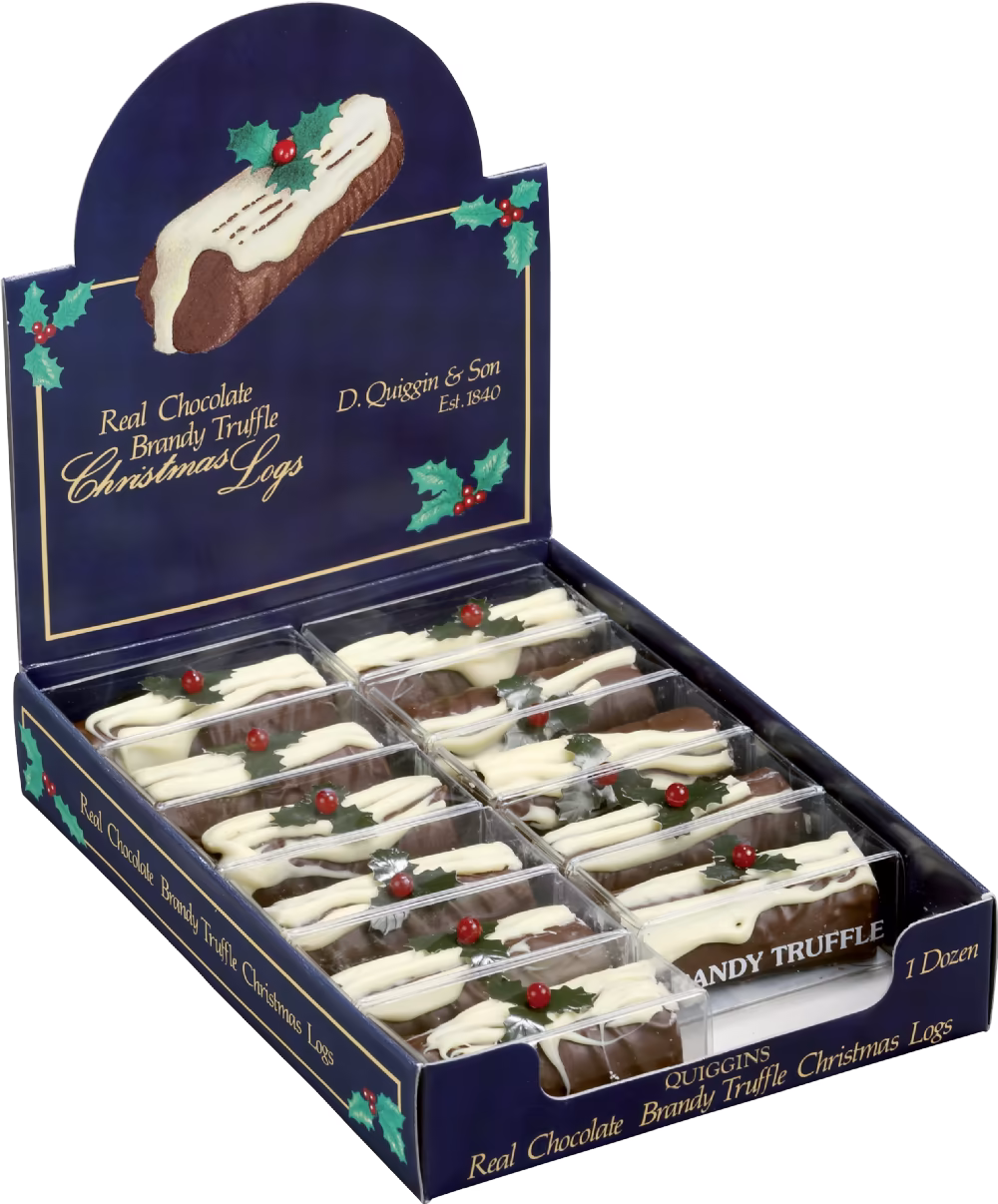 QUIGGIN'S Brandy Truffle Yule Log 50g
