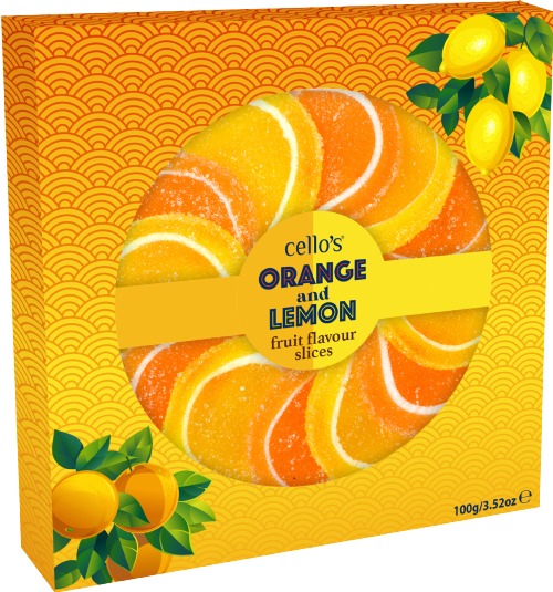 CELLO'S Orange & Lemon Fruit Flavour Slices 100g