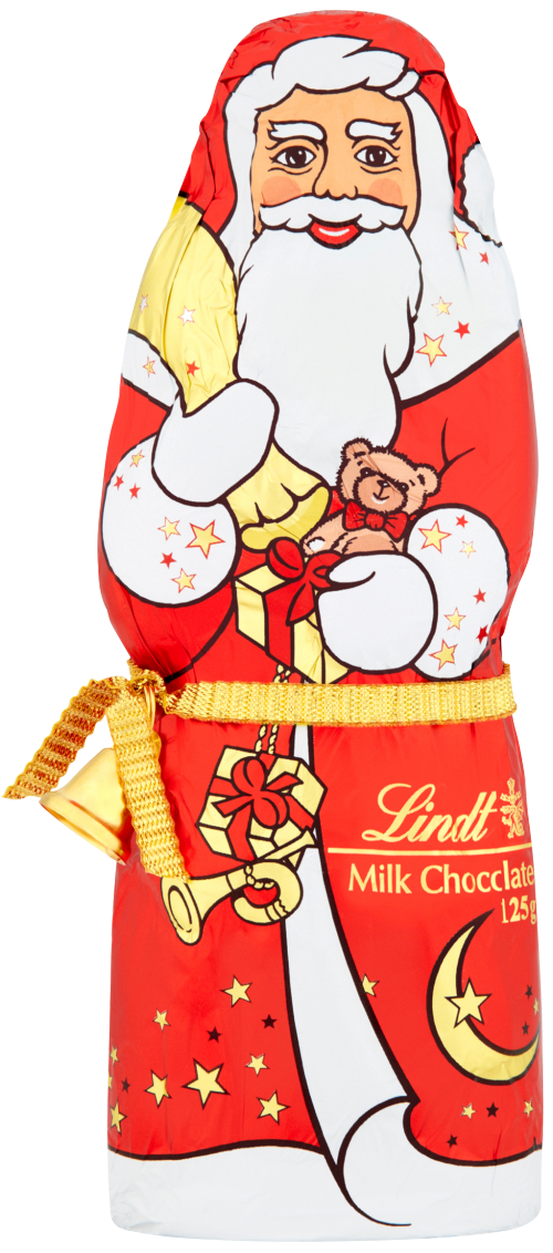 LINDT Milk Chocolate Santa 125g