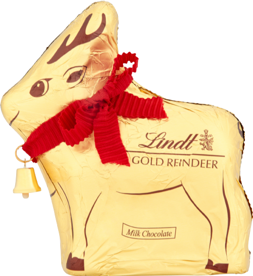 LINDT Milk Chocolate Gold Reindeer 100g