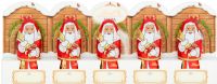 LINDT Milk Chocolate Santa - 5 Pack 50g