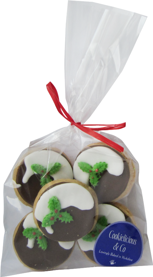COOKIE LICIOUS Iced Christmas Pudding Shortbread - Bag 61g