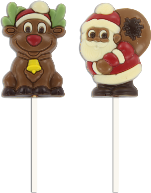 MARTICHOC Chocolate Lollipops - Santa / Reindeer 30g