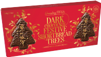 GRANDMA WILD'S Dark Chocolate Festive Shortbread Trees 165g