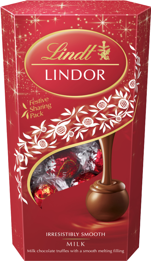 LINDT Lindor Milk Cornet - Festive Sharing Pack 600g