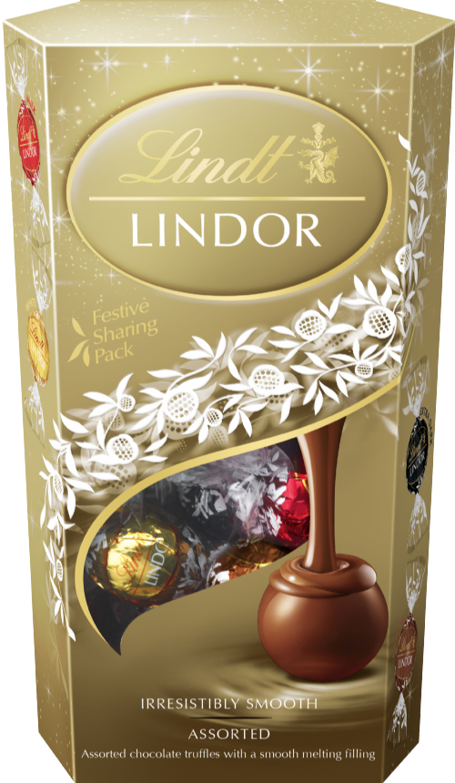 LINDT Lindor Assorted Cornet - Festive Sharing Pack 600g