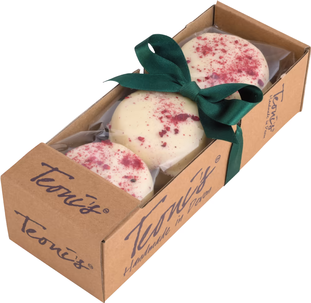 TEONI'S White Chocolate & Raspberry Shortbread 200g