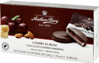 ANTHON BERG Cherry in Rum Marzipan Chocolates 220g
