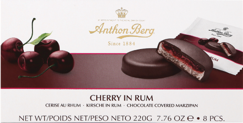 ANTHON BERG Cherry in Rum Marzipan Chocolates 220g