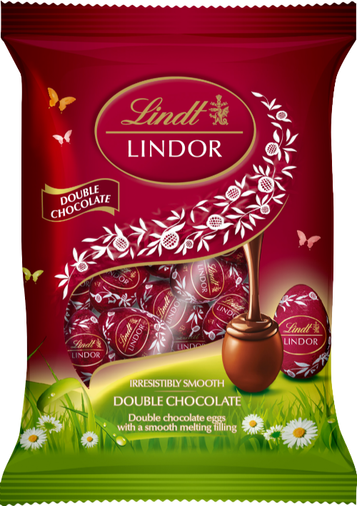 LINDT Lindor Mini Double Chocolate Eggs Bag 80g
