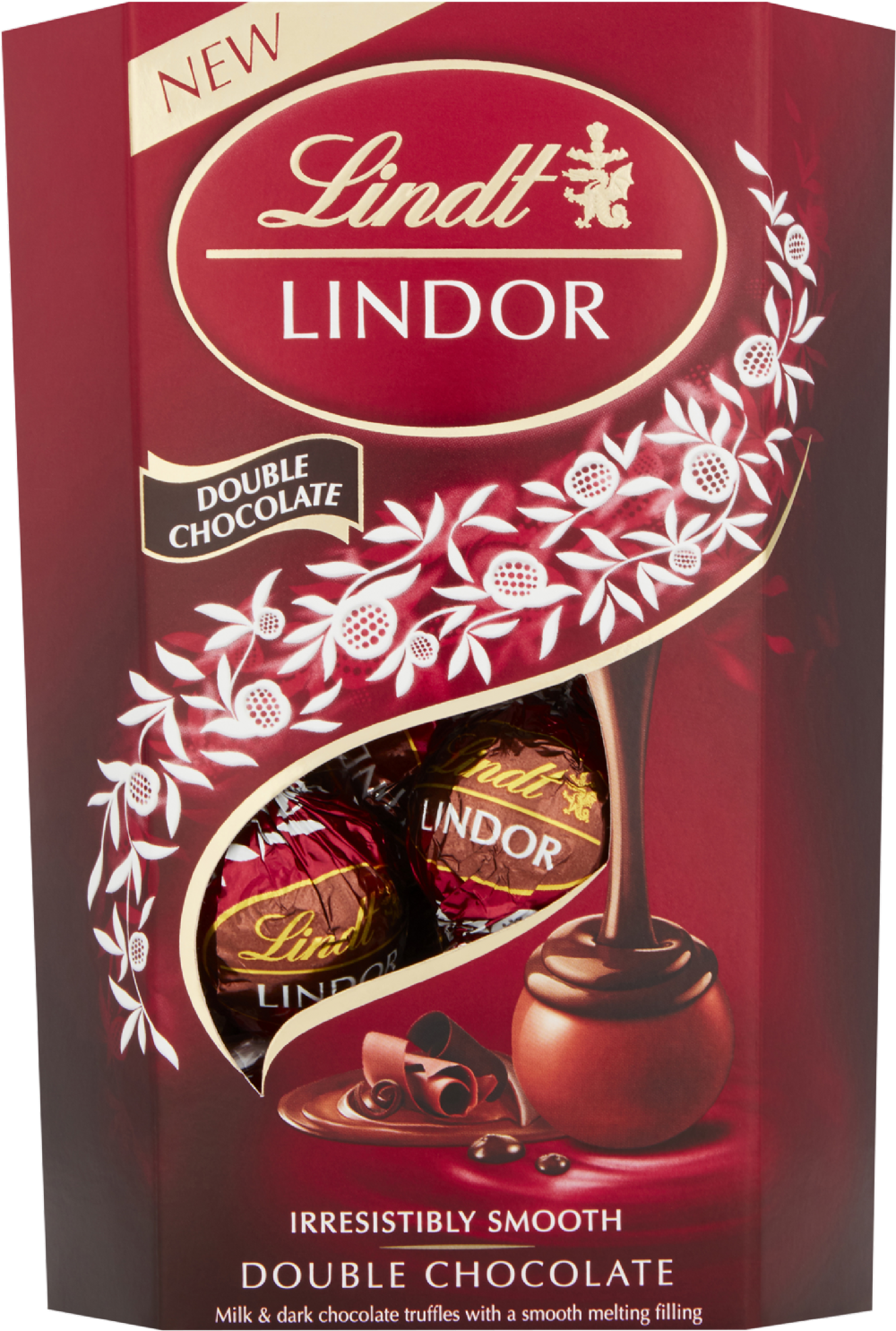 Holleys Fine Foods  LINDT Lindor Double Chocolate Cornet 200g