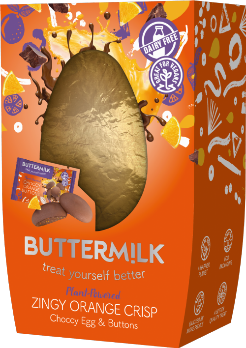 BUTTERMILK Zingy Orange Crisp Choccy Egg and Buttons 202g