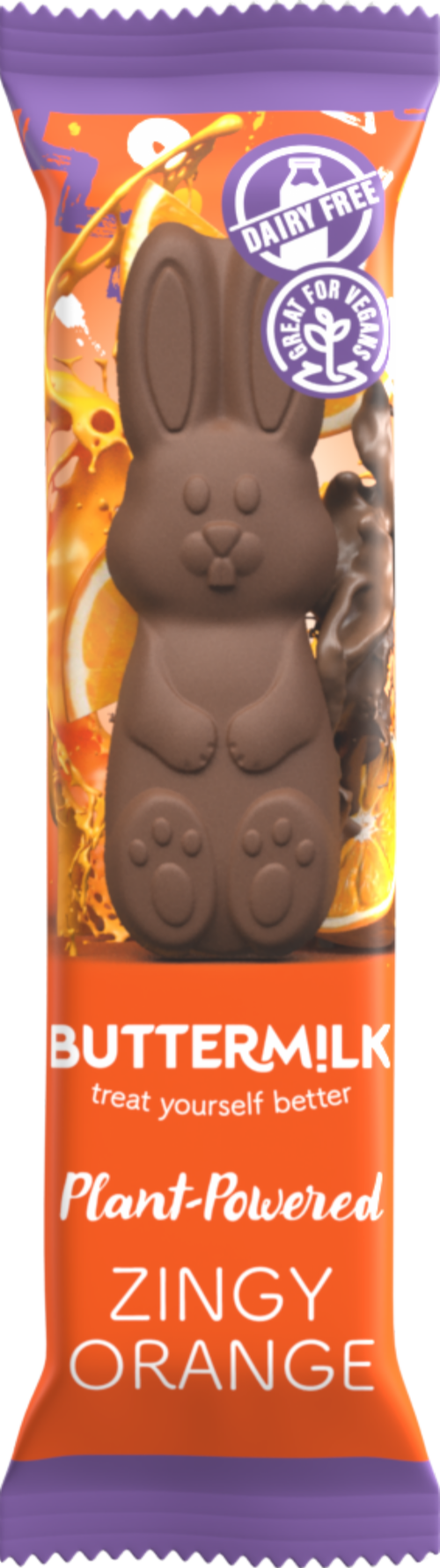 BUTTERMILK Zingy Orange Crisp Bunny Choccy Bar 35g