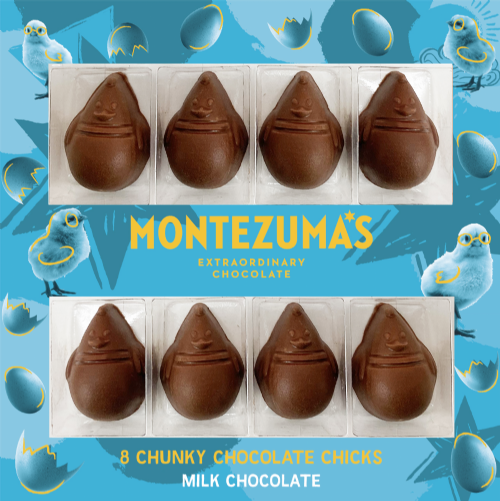 MONTEZUMA'S 8 Chunky Chocolate Chicks - Milk Chocolate 110g