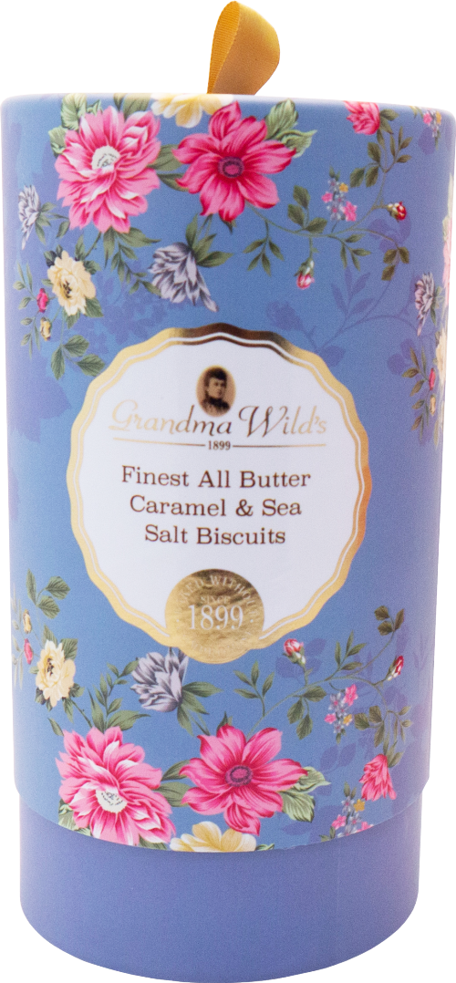 GRANDMA WILD'S Caramel & Sea Salt Bisc / Floral Tube 150g