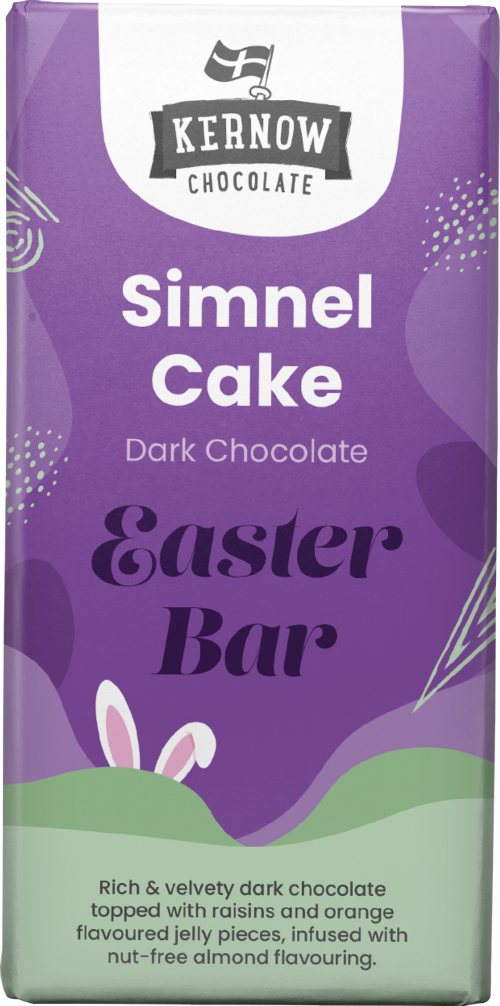 KERNOW Simnel Cake Dark Chocolate Easter Bar 100g