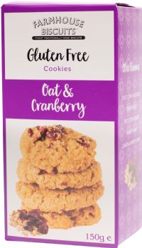 FARMHOUSE Gluten Free Oat & Cranberry Cookies 150g (5017162005670)